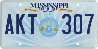MS license plate AKT307