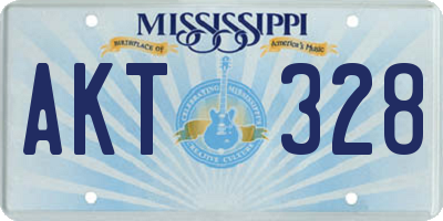 MS license plate AKT328