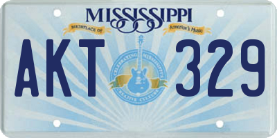 MS license plate AKT329