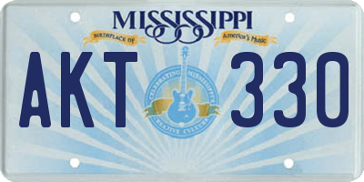 MS license plate AKT330
