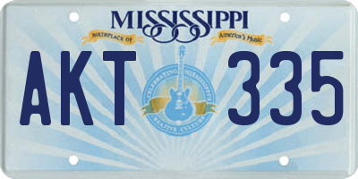 MS license plate AKT335