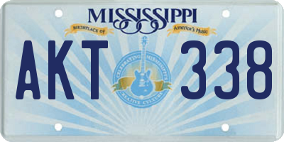MS license plate AKT338