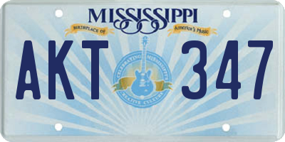 MS license plate AKT347