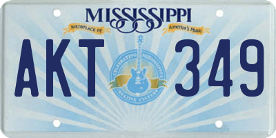 MS license plate AKT349