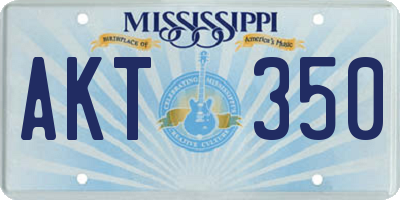 MS license plate AKT350