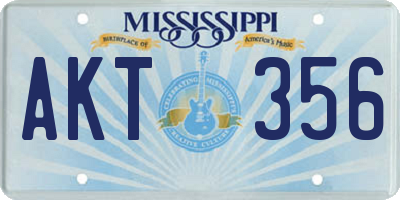 MS license plate AKT356