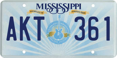 MS license plate AKT361