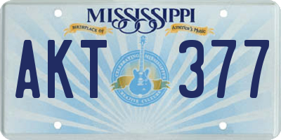 MS license plate AKT377