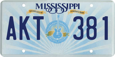 MS license plate AKT381