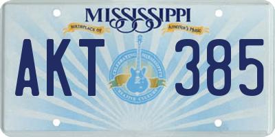 MS license plate AKT385