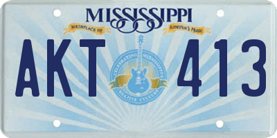 MS license plate AKT413