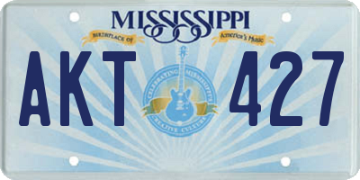 MS license plate AKT427