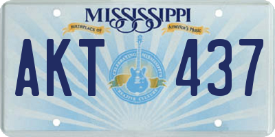 MS license plate AKT437