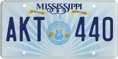 MS license plate AKT440