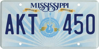 MS license plate AKT450