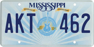 MS license plate AKT462