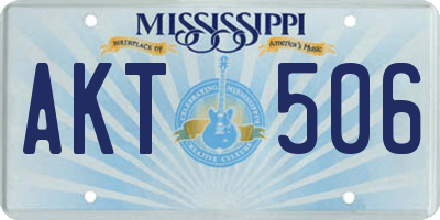 MS license plate AKT506