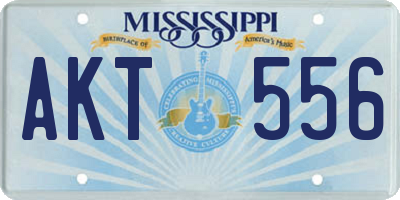 MS license plate AKT556