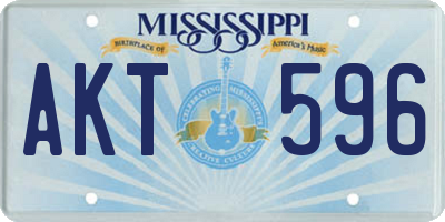 MS license plate AKT596