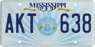 MS license plate AKT638