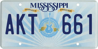 MS license plate AKT661