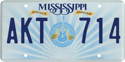 MS license plate AKT714