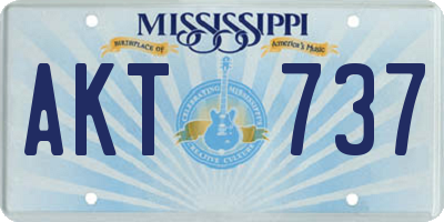 MS license plate AKT737