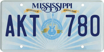 MS license plate AKT780