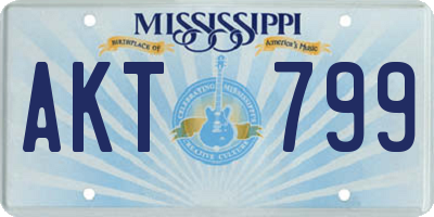 MS license plate AKT799