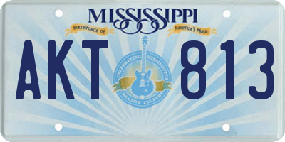 MS license plate AKT813