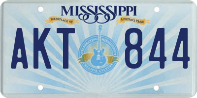 MS license plate AKT844