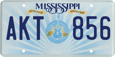 MS license plate AKT856
