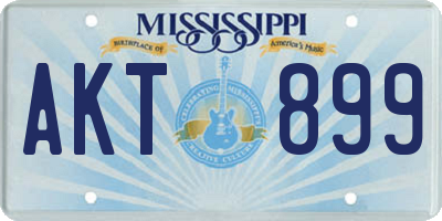 MS license plate AKT899