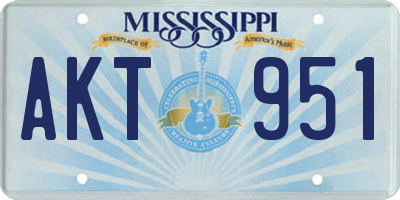 MS license plate AKT951