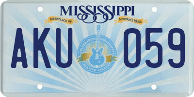 MS license plate AKU059