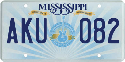 MS license plate AKU082