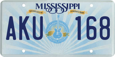 MS license plate AKU168