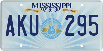 MS license plate AKU295