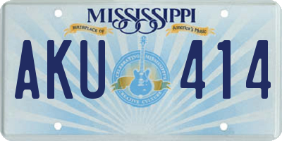 MS license plate AKU414