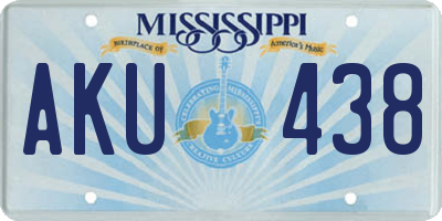 MS license plate AKU438