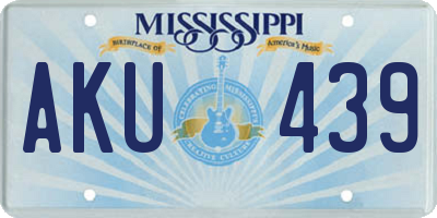MS license plate AKU439