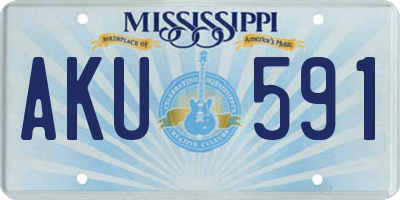 MS license plate AKU591