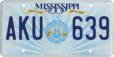 MS license plate AKU639