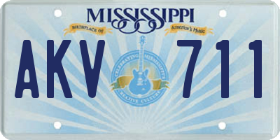 MS license plate AKV711