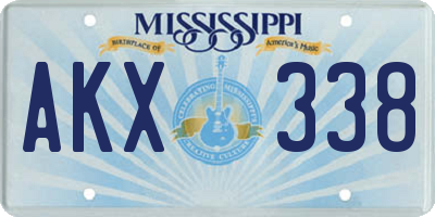 MS license plate AKX338