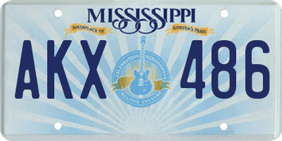 MS license plate AKX486