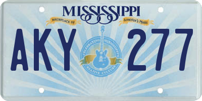 MS license plate AKY277
