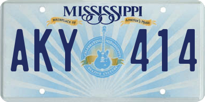 MS license plate AKY414