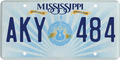 MS license plate AKY484