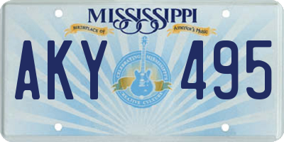 MS license plate AKY495
